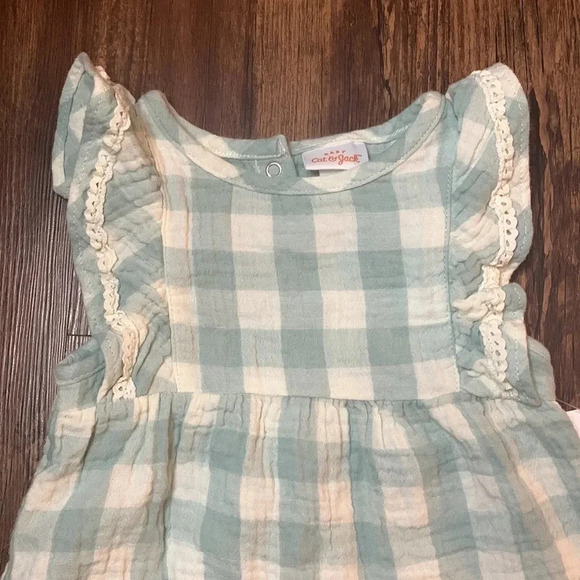 Cat & Jack Baby Girl’s 3-Piece Shirts, Romper Bundle 12 Months - Picture 7 of 14